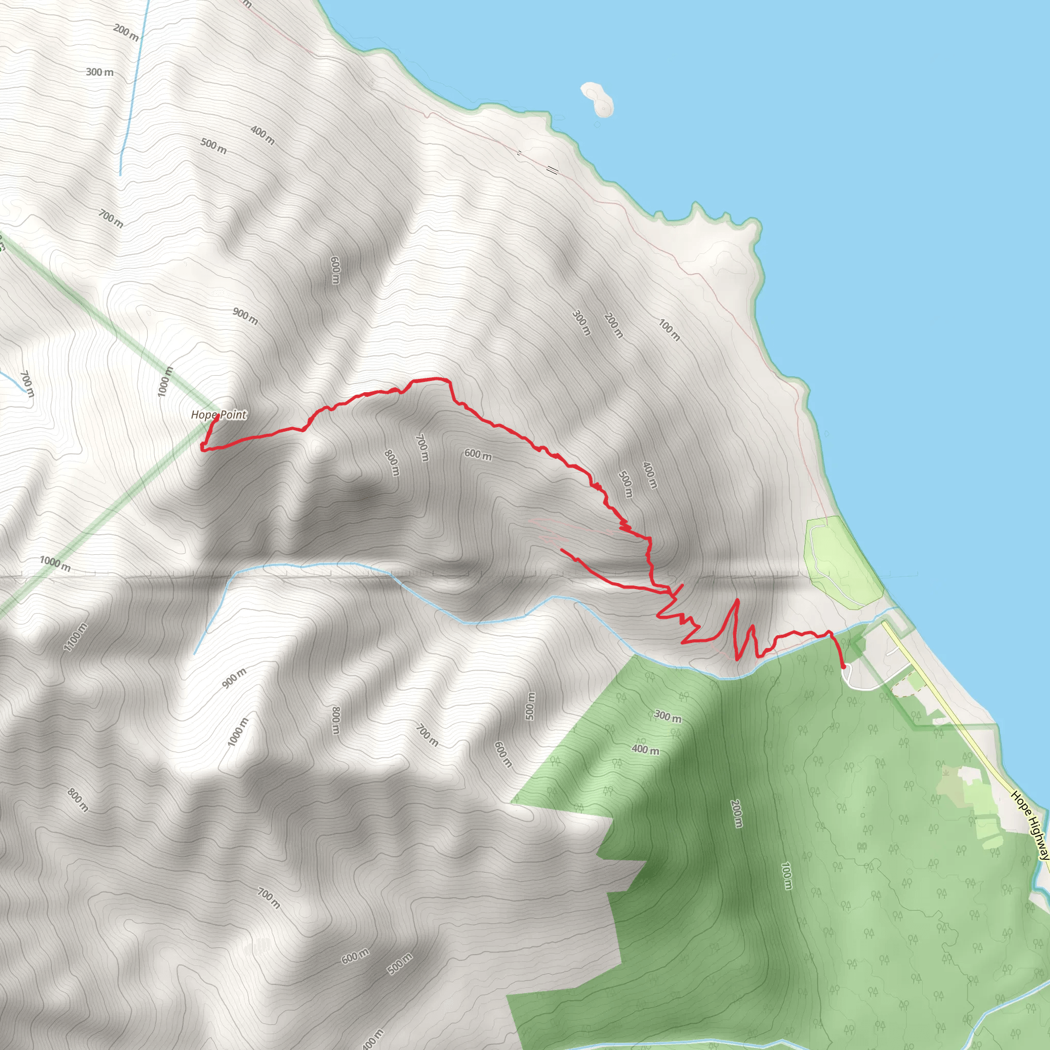 Hope Point Trail mobile static map