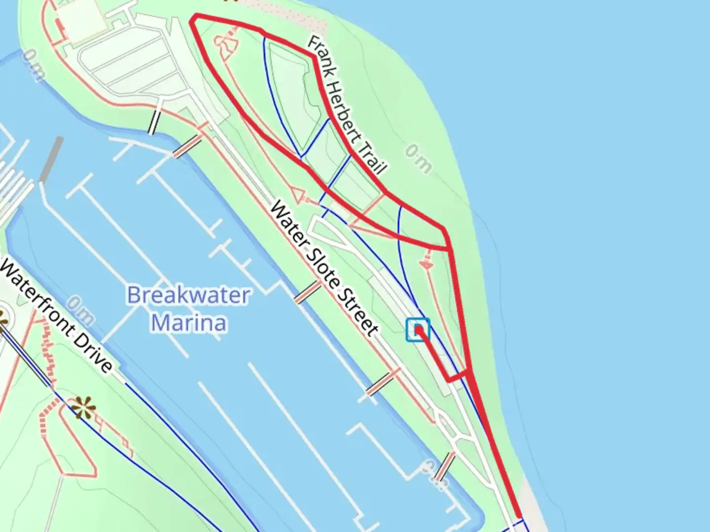 An image depicting the trail Frank Herbert Loop Trail and its surrounding area.