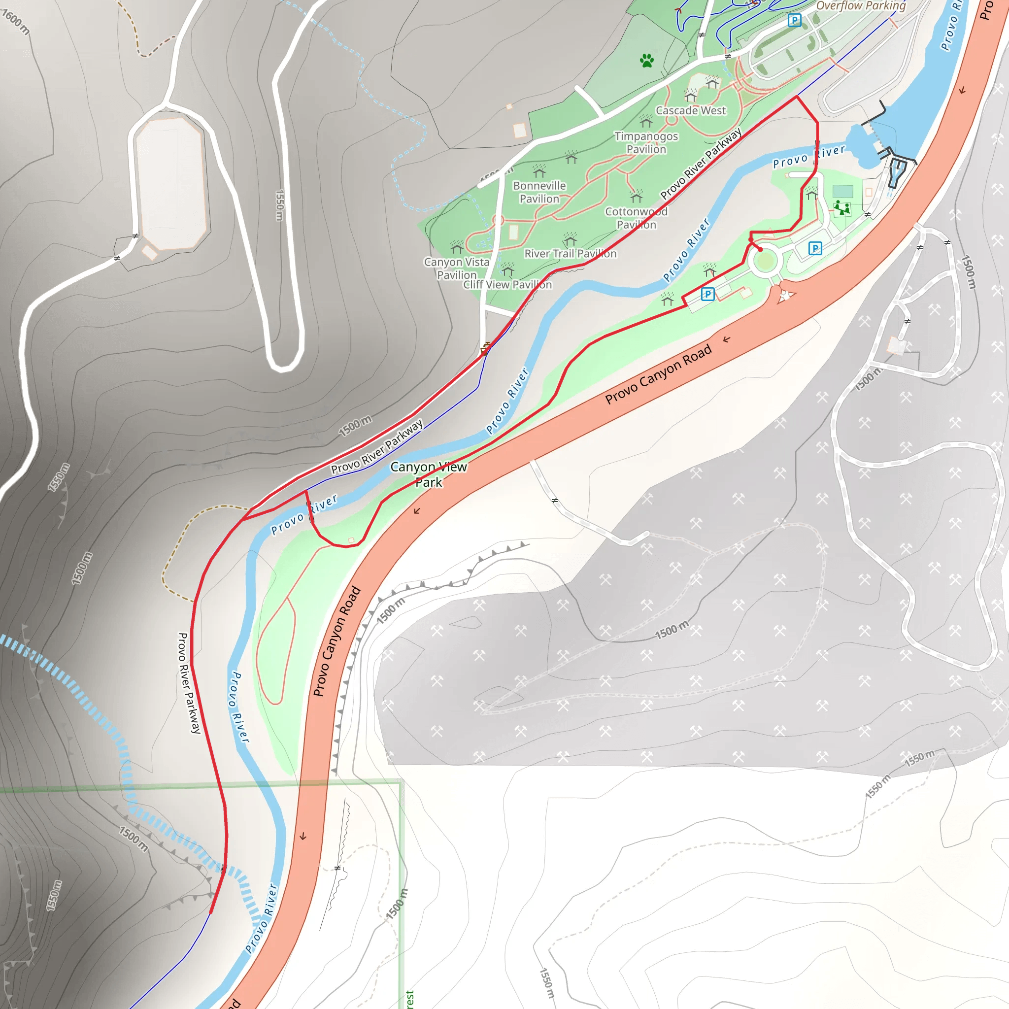 Provo River Parkway Loop mobile static map
