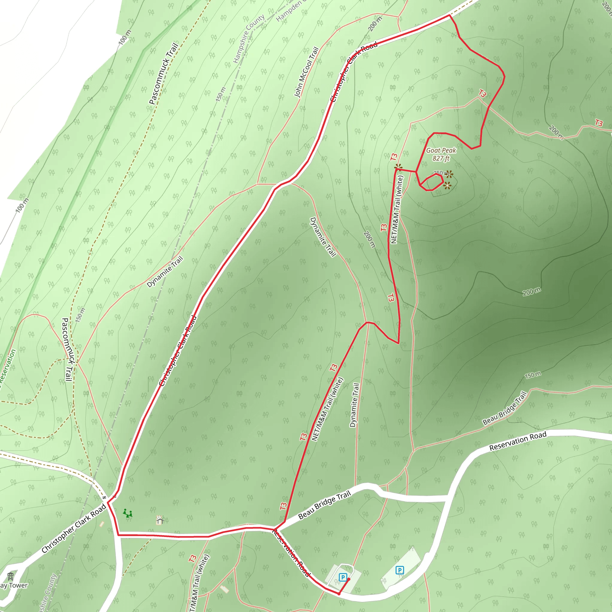 Goat Peak Loop mobile static map