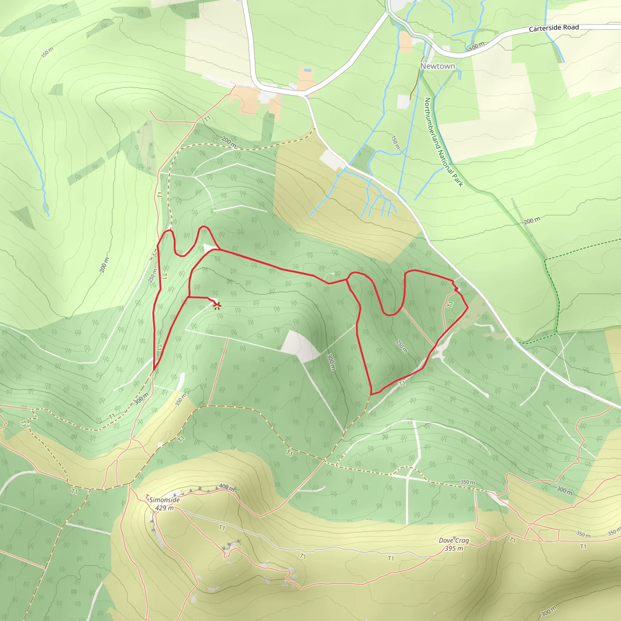 Simonside Family Walk mobile static map