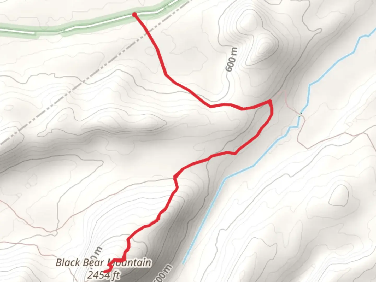 An image depicting the trail Black Bear Mountain Trail and its surrounding area.