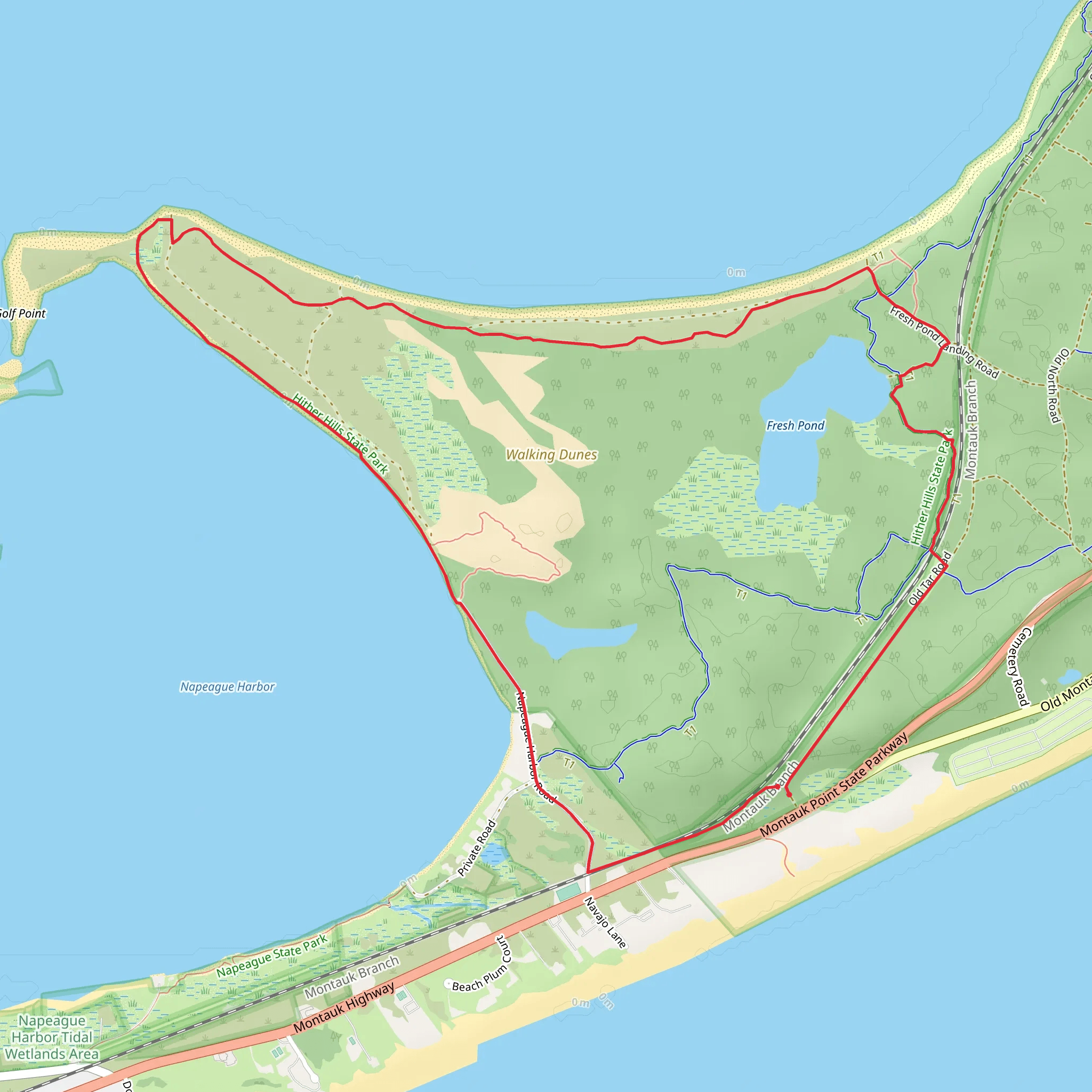 Napeague Harbour Island Loop mobile static map