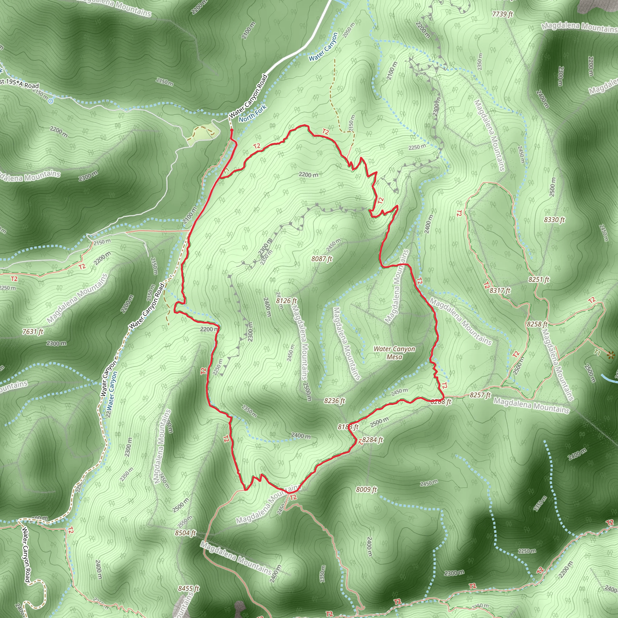 Mesa Loop Trail mobile static map