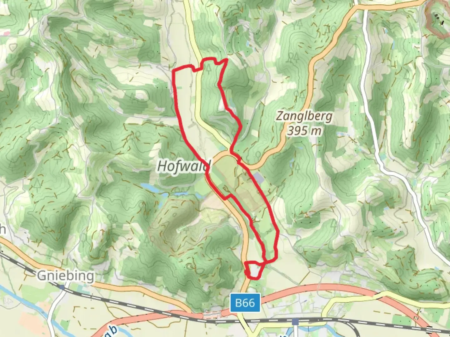 An image depicting the trail Feldbach - Biotop-Schlosstour and its surrounding area.