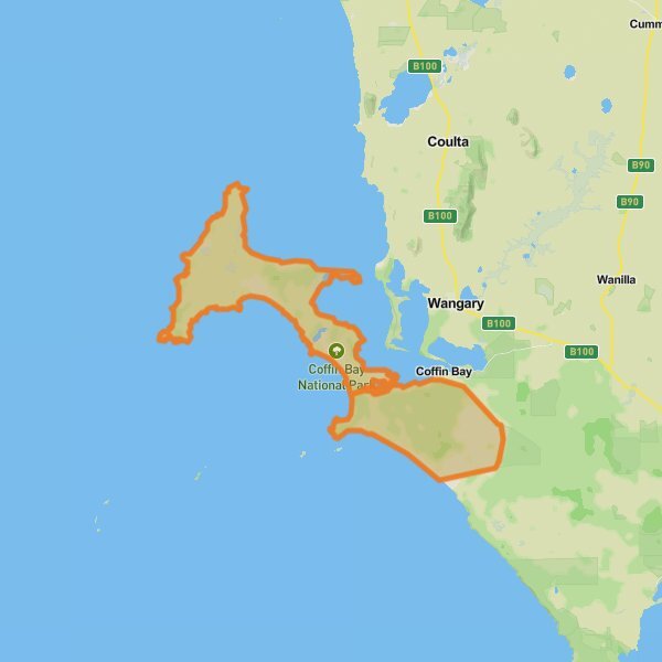Coffin Bay National Park mobile static map