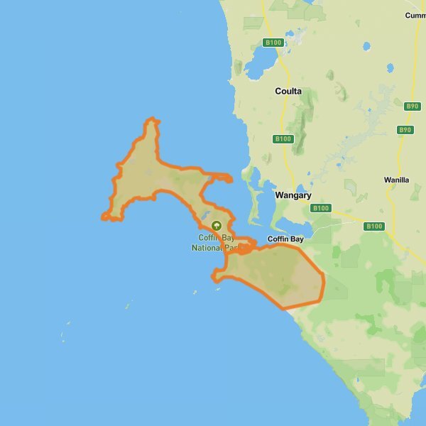 Coffin Bay National Park mobile static map