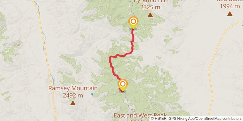 Continental Divide Trail - Montana And Idaho stage 23 Map