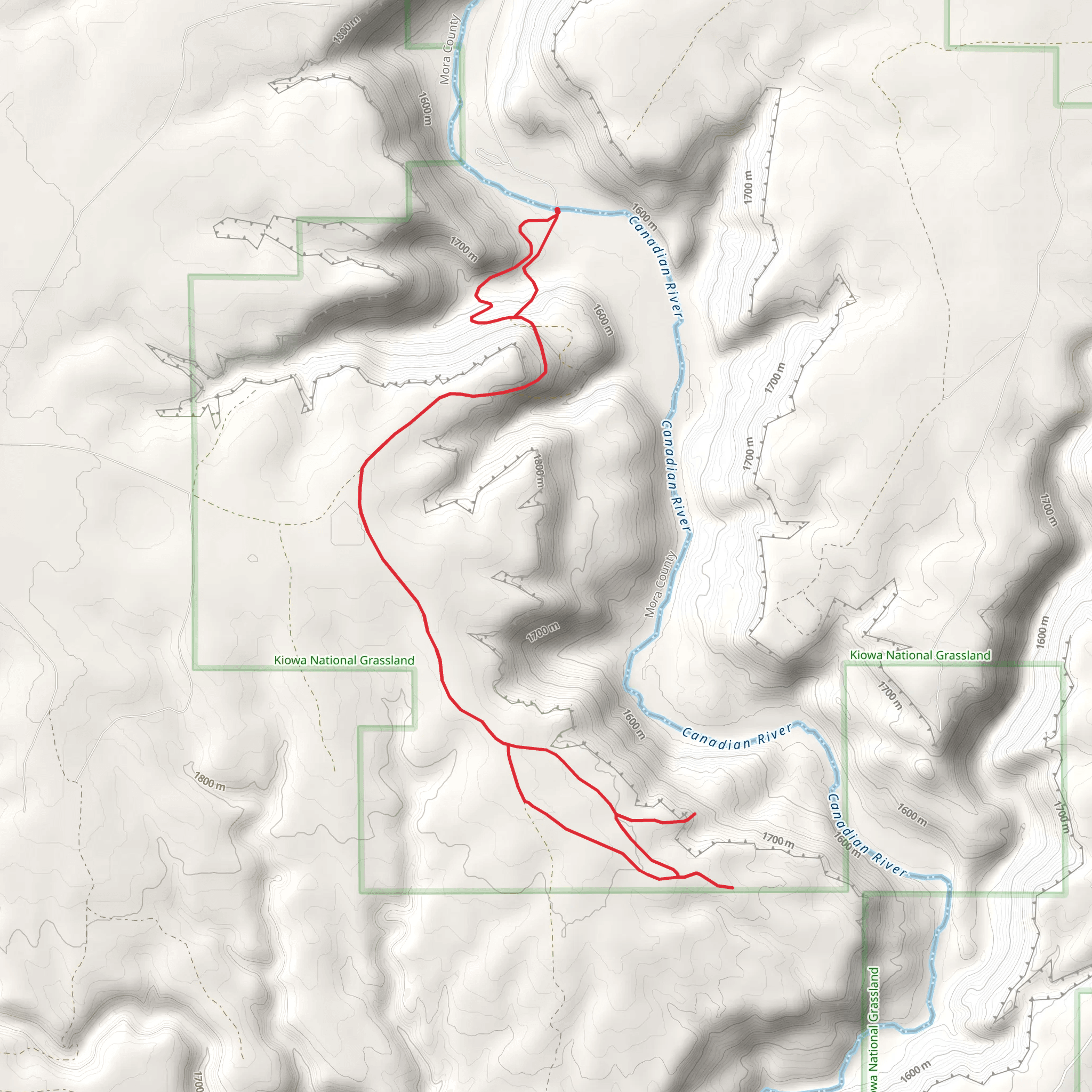 Canadian River and Canon Vercere Walk mobile static map