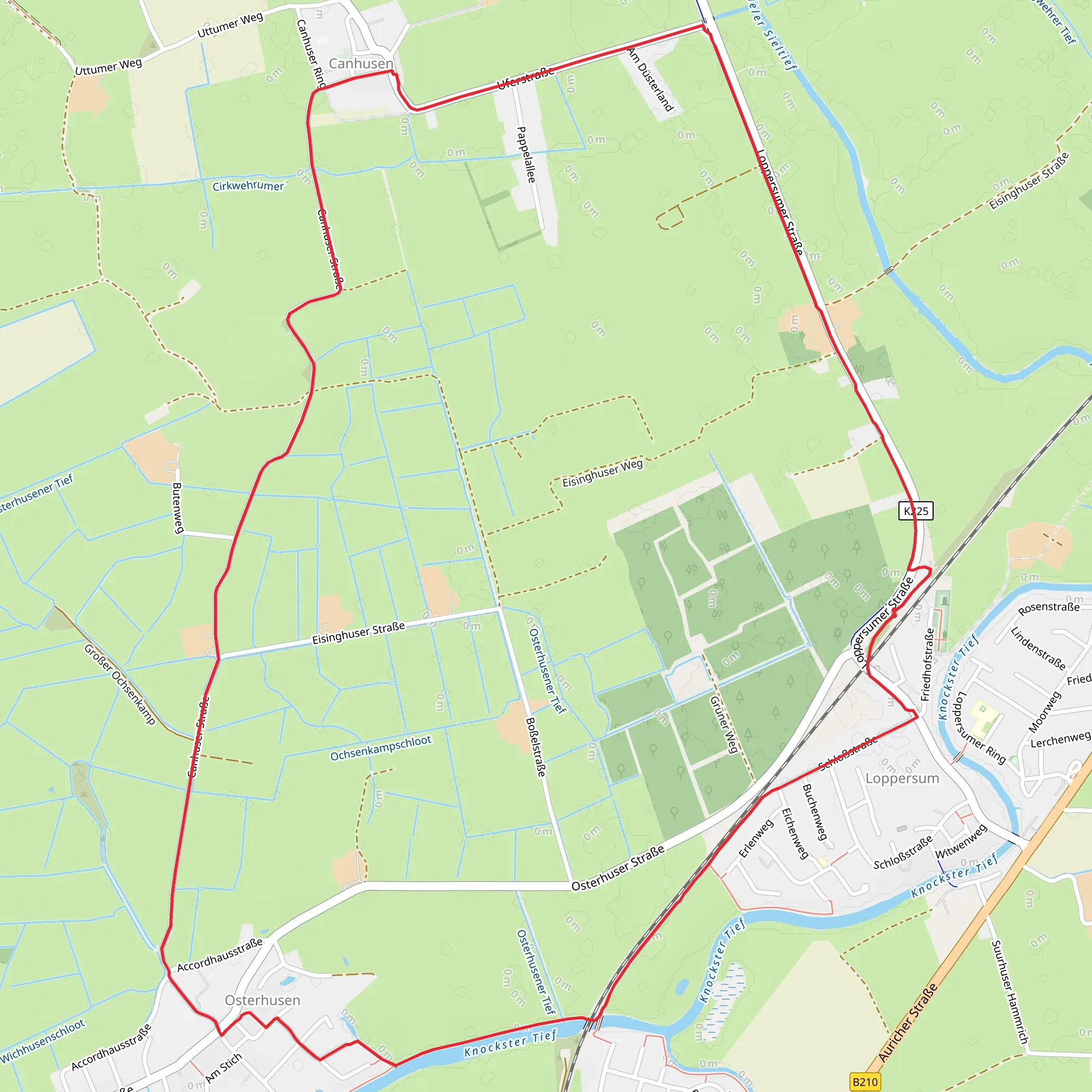 Nünerpadd and Canhuser Strasse mobile static map