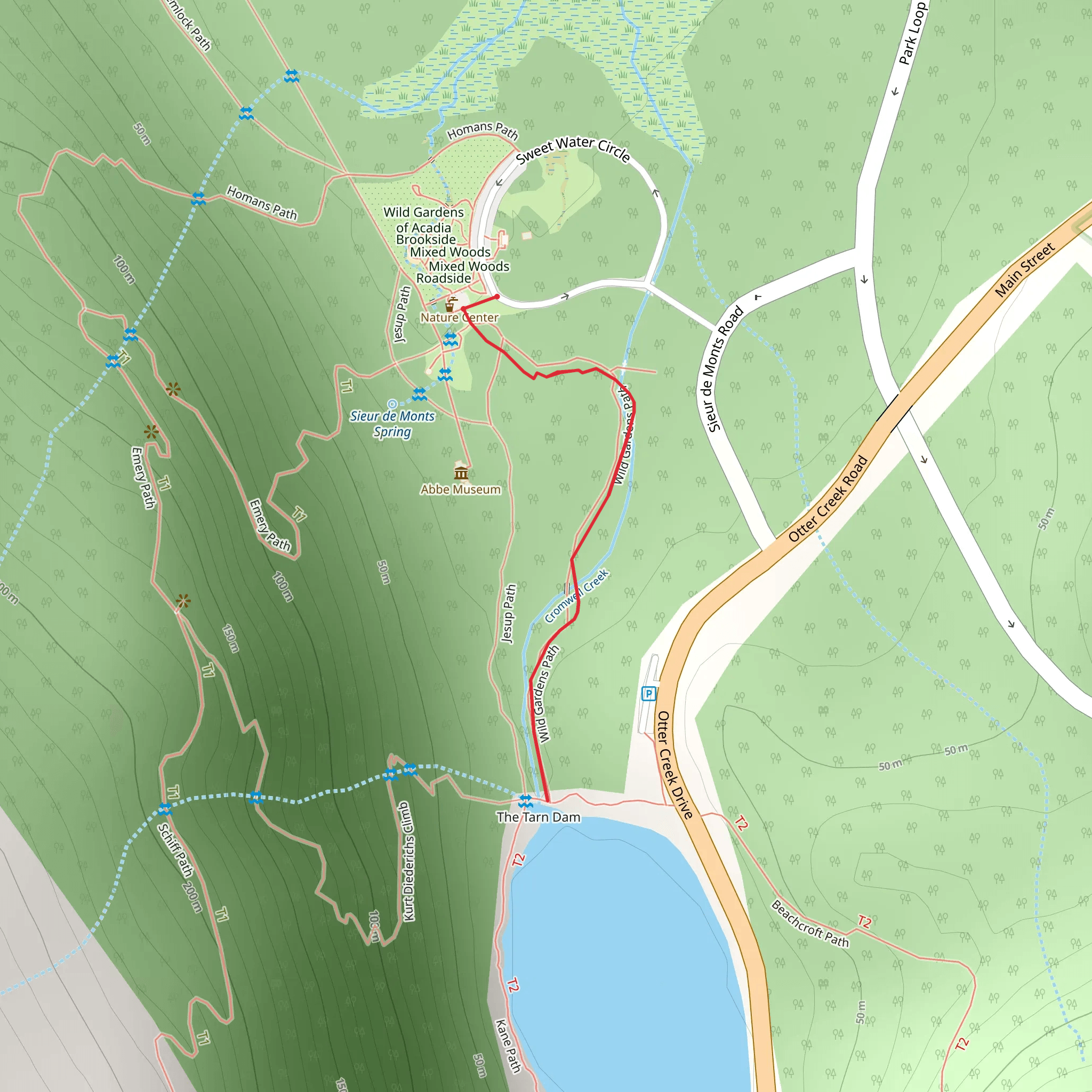 Wild Gardens Path Trail mobile static map