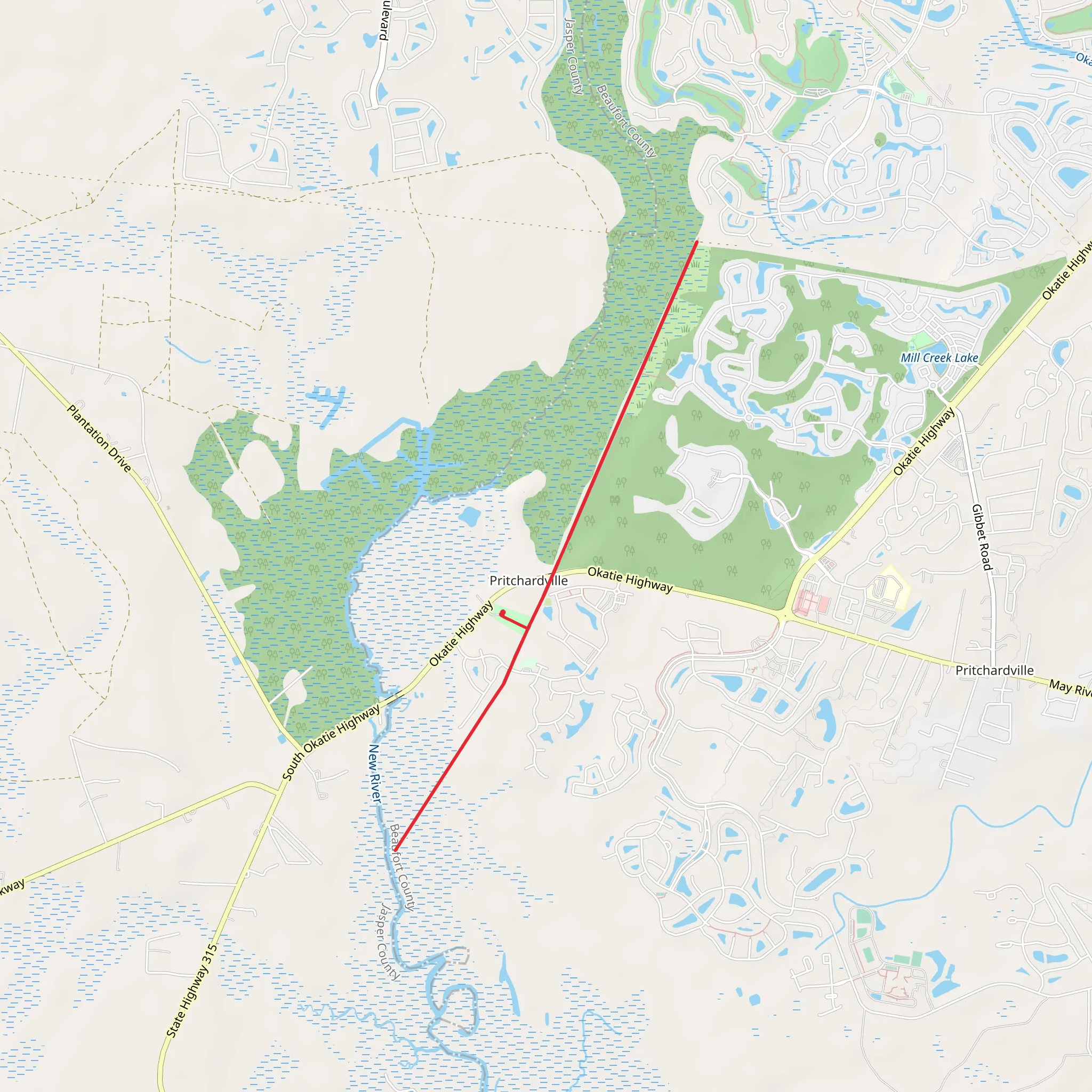 New River Linear Trail mobile static map