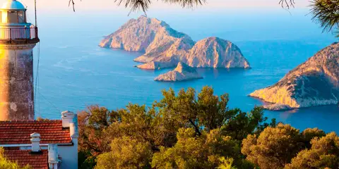 An image depicting the trail Lycian Way and its surrounding area.