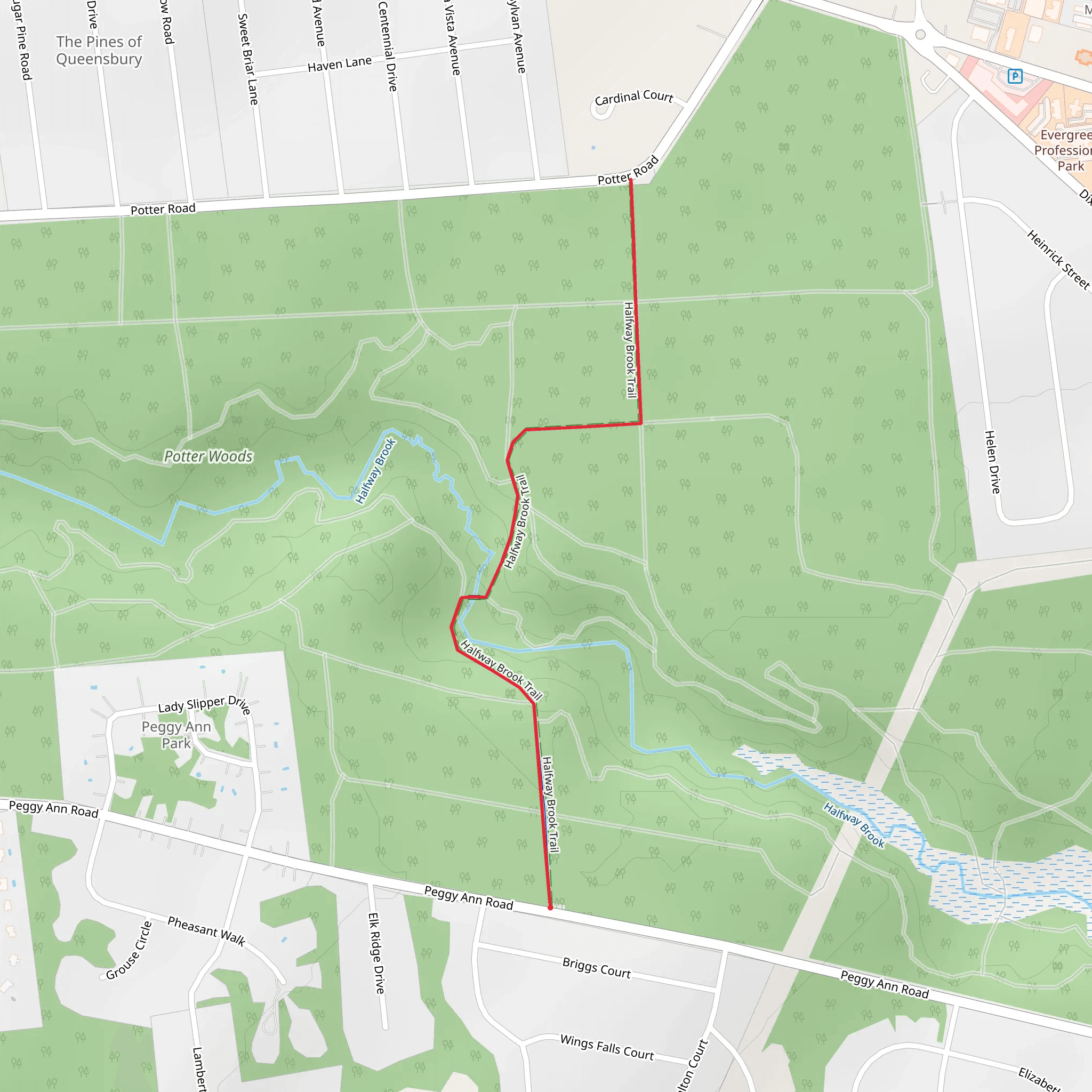 Halfway Brook Trail mobile static map