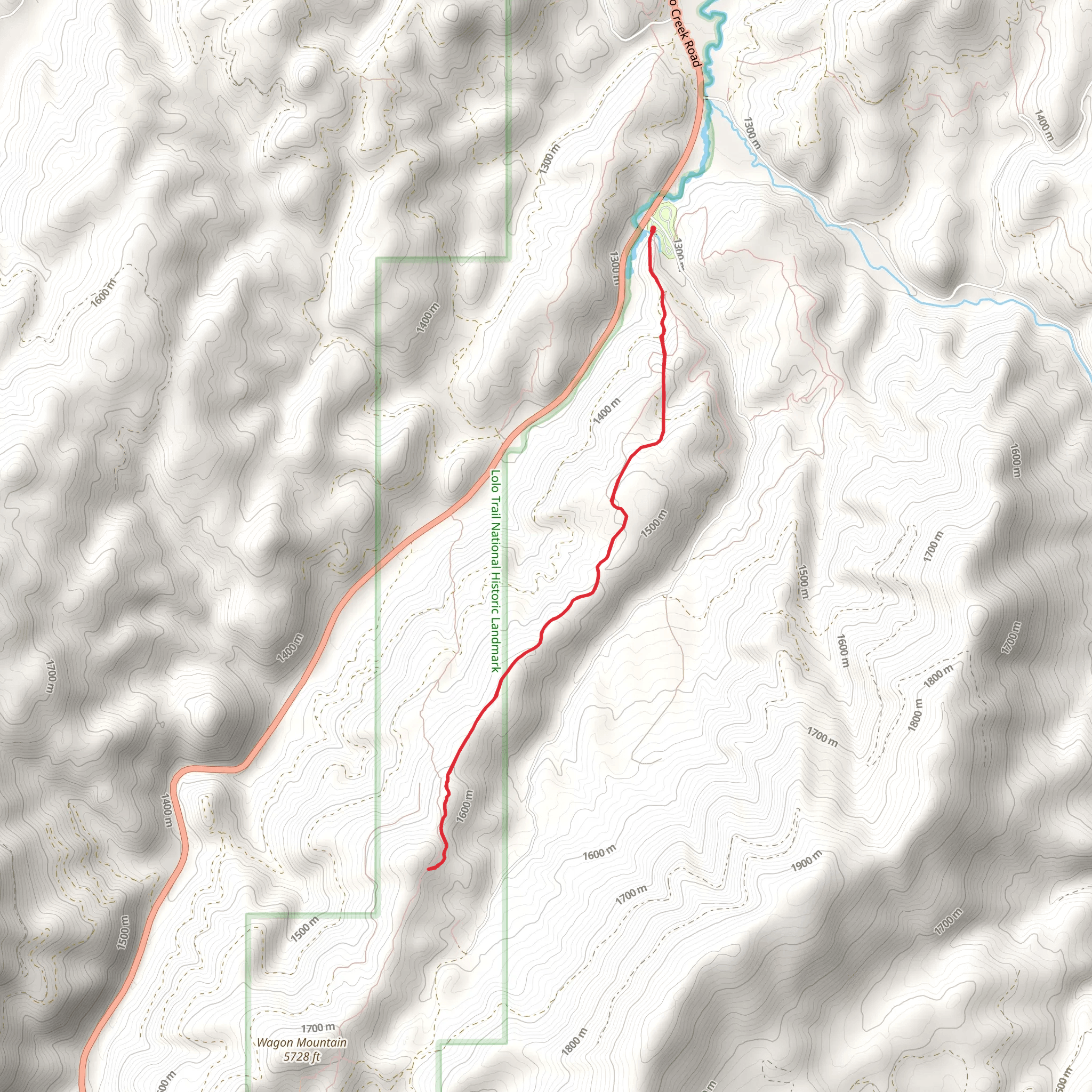 Wagon Mountain Trail mobile static map