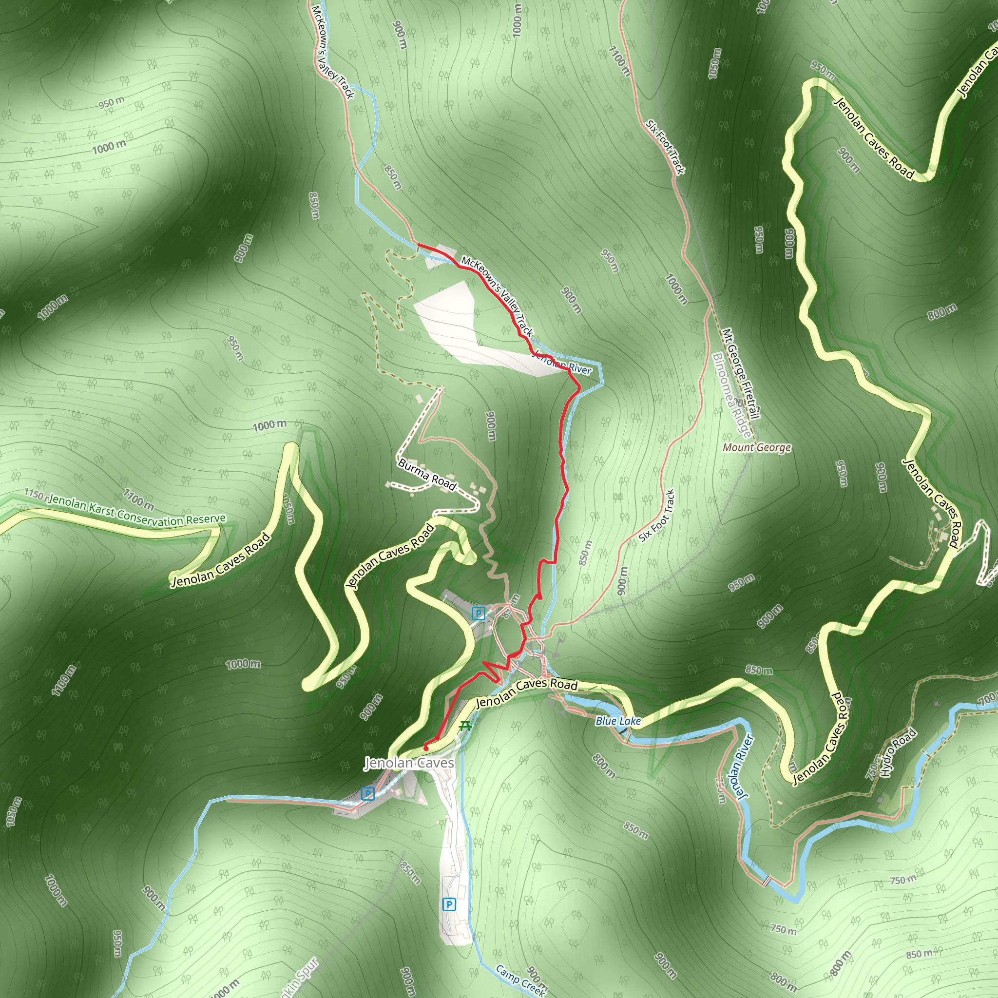 McKeown's Valley Track mobile static map