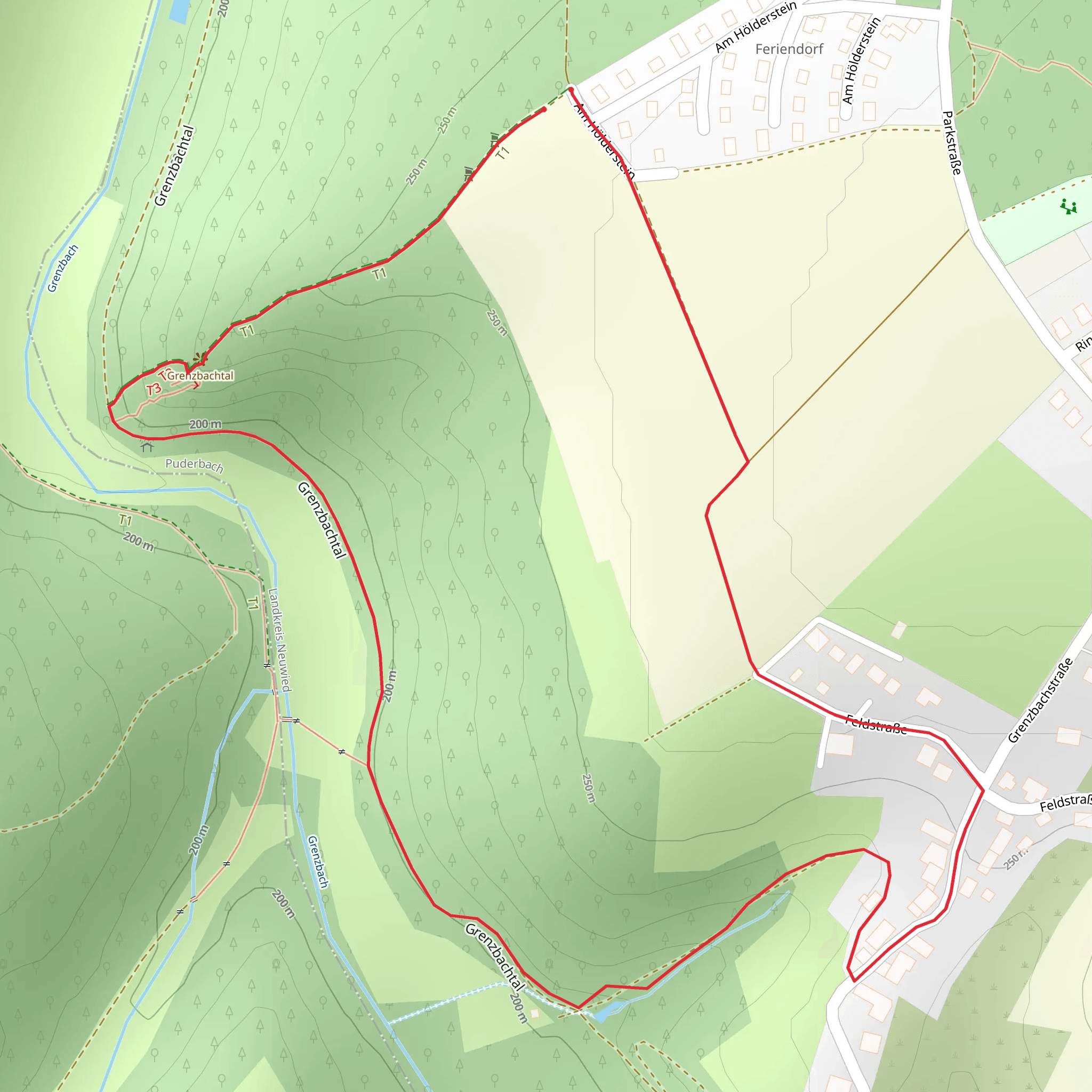 Grenzbachtal Loop mobile static map