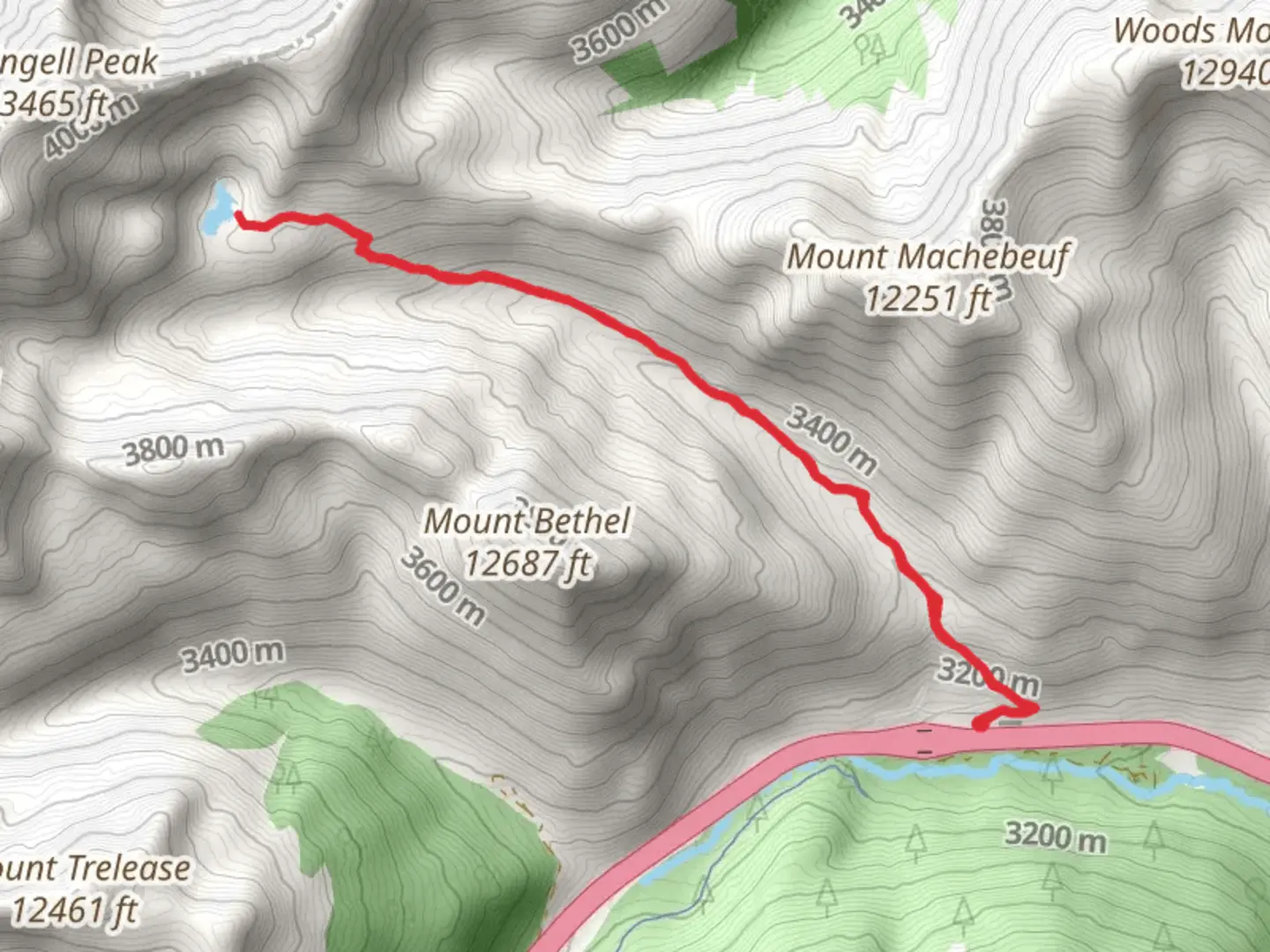 An image depicting the trail Herman Lake via CDT and its surrounding area.