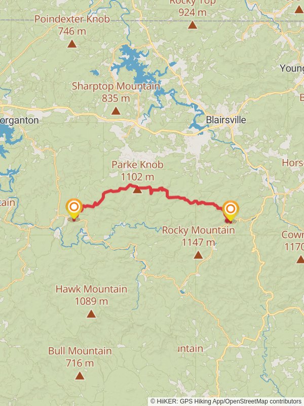 Licklog Mountain, Buckeye Knob and Wildcat Knob