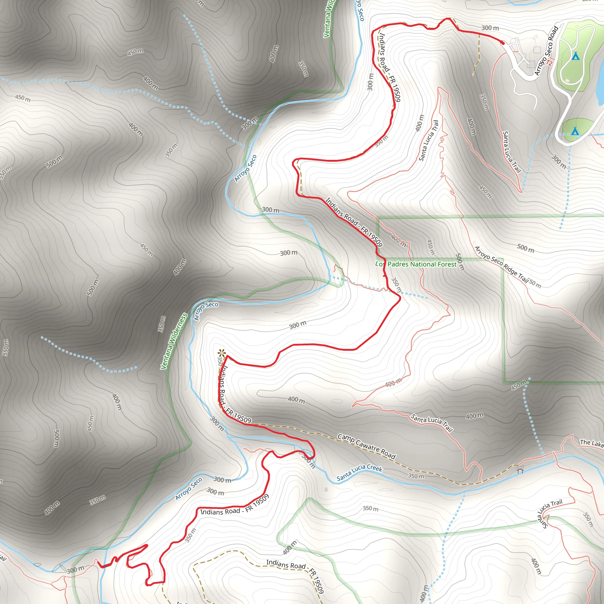 Arroyo Seco Road mobile static map