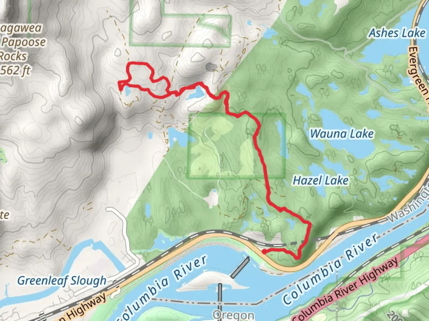 An image depicting the trail Tamanous, Gillette Lake and Greenleaf Pond Loop Trail and its surrounding area.