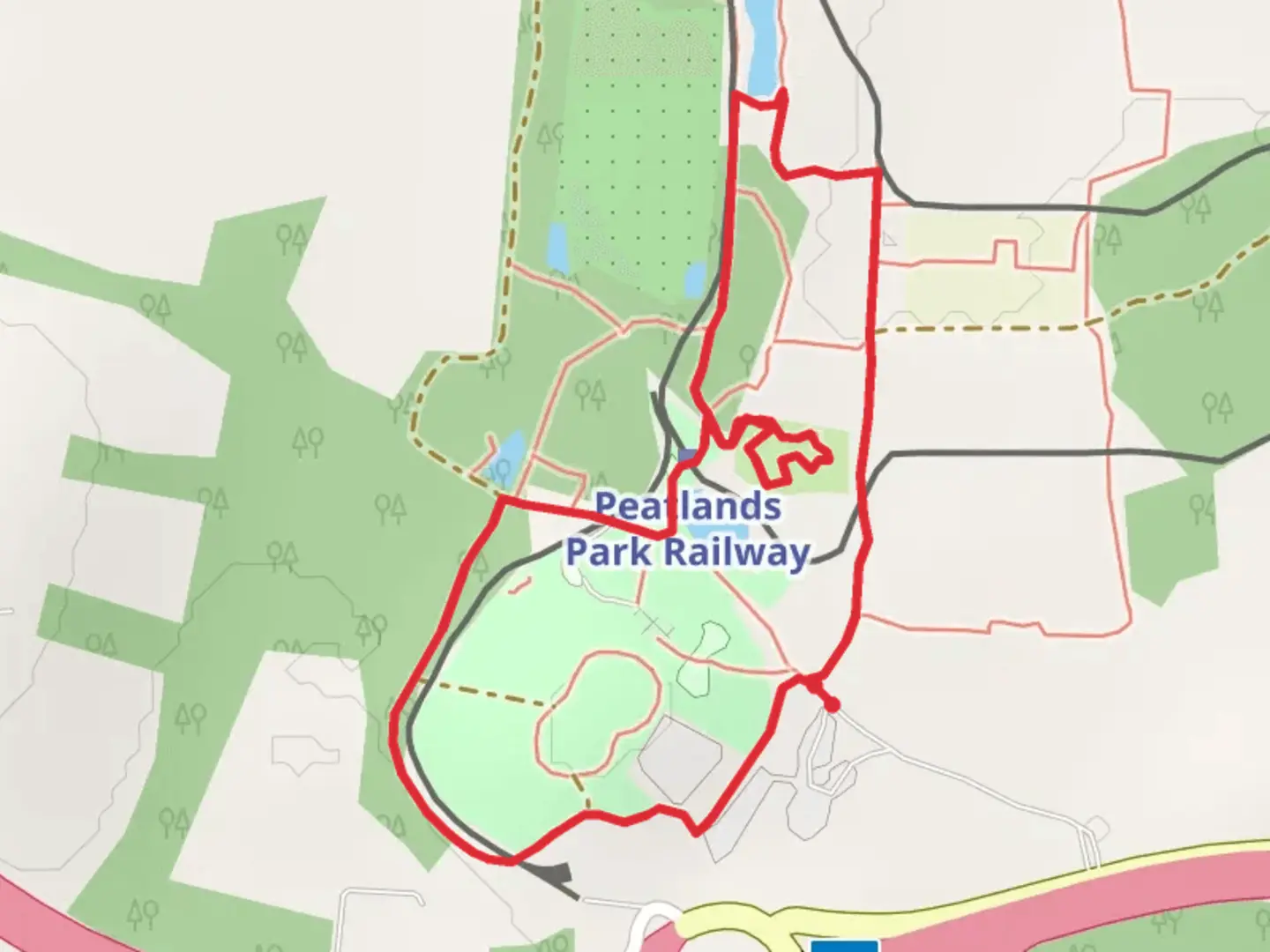 An image depicting the trail Peatlands Parkside Walk and its surrounding area.