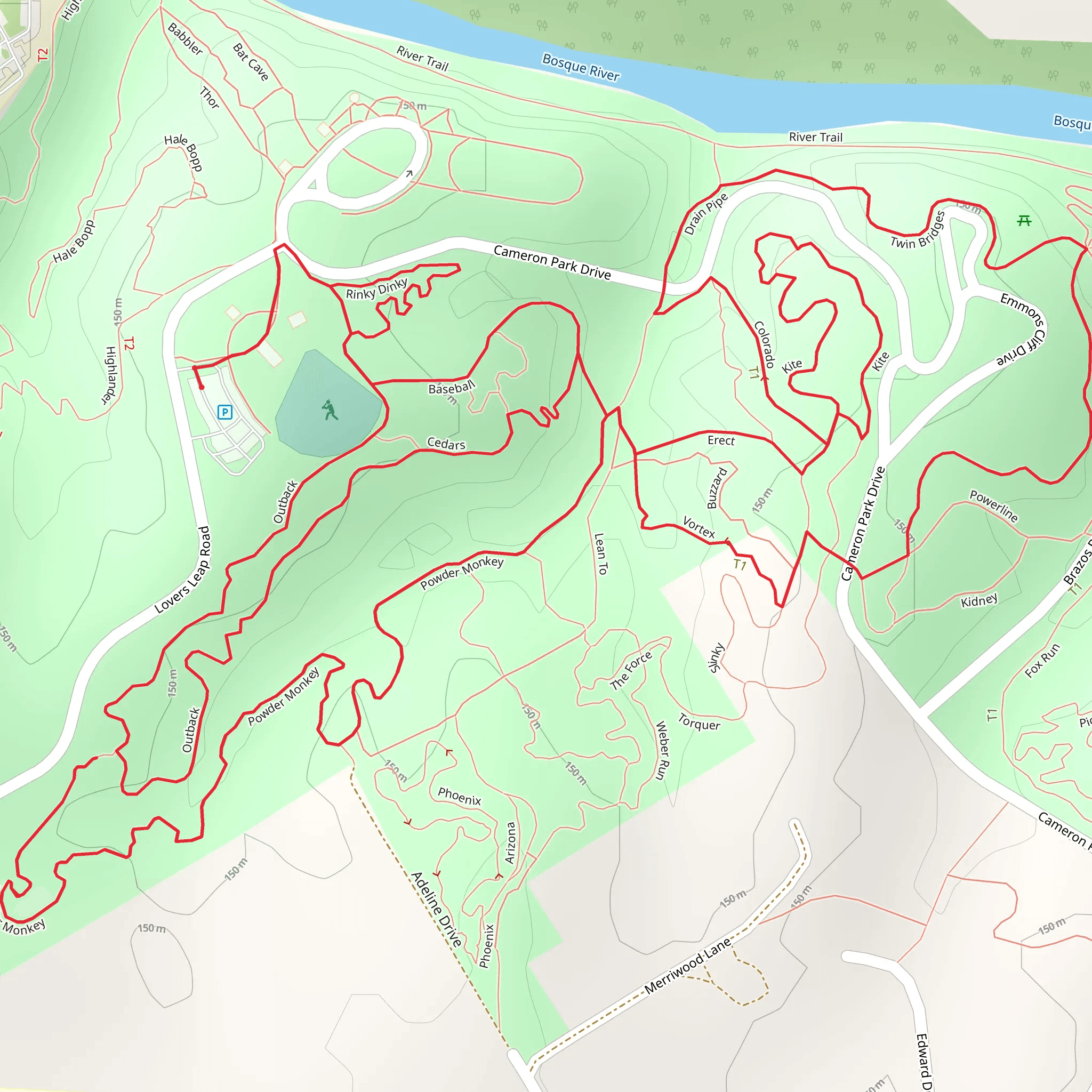 Vortex, Colorado and Johnnie Loop Walk mobile static map