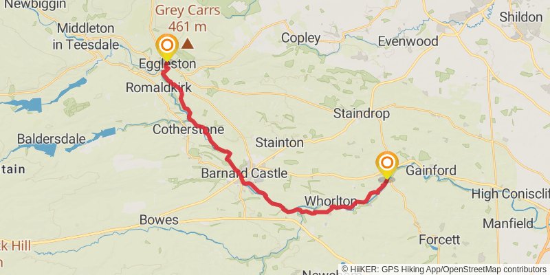 Teesdale Way stage 3 Map