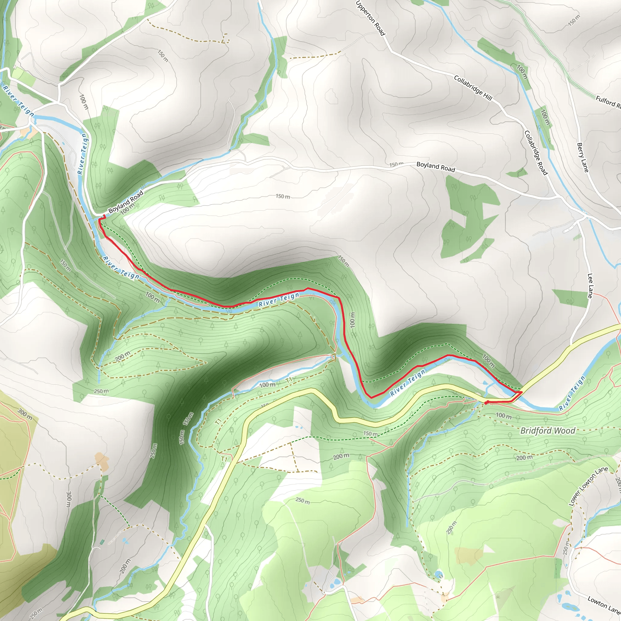 Dunsford Wood mobile static map