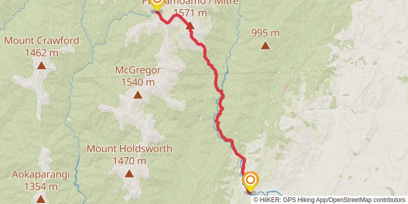 Tararua Northern Crossing stage 3 Map