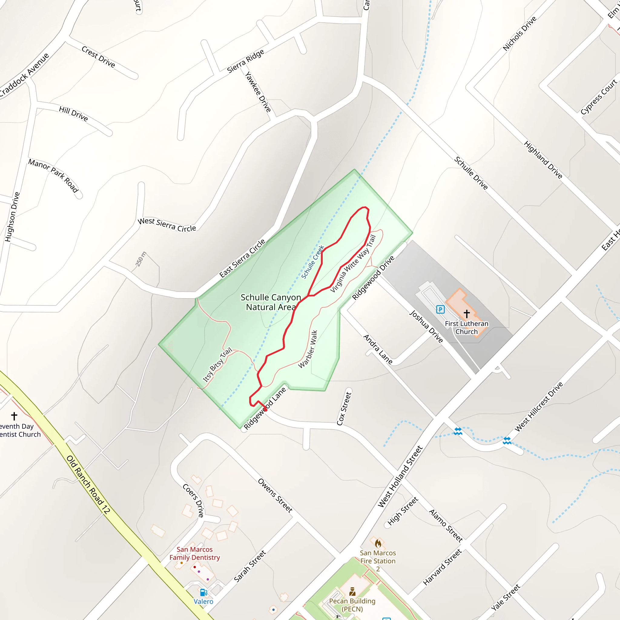 Schulle Creek Loop mobile static map