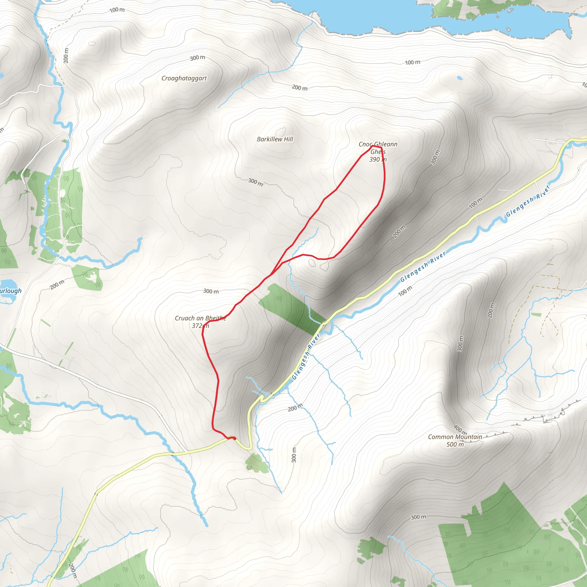 Glengesh Hill Walk mobile static map