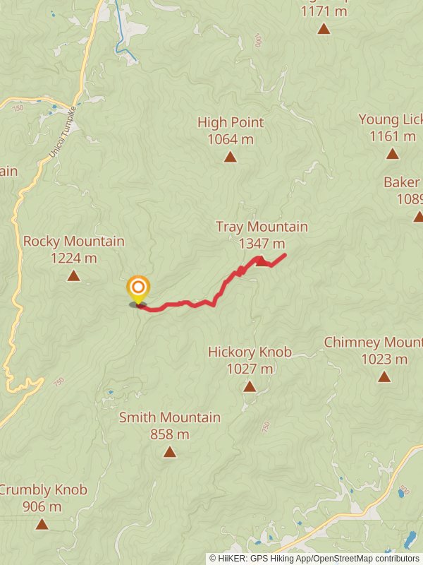 Tray Mountain from Indian Grave Gap