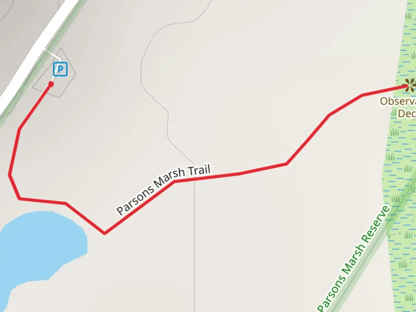 An image depicting the trail Parsons Marsh Trail and its surrounding area.