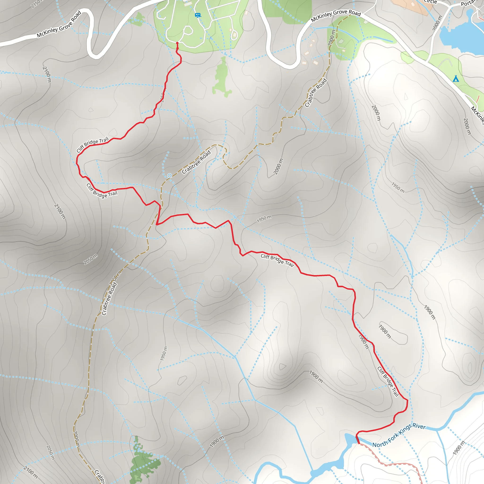 Cliff Bridge Trail mobile static map
