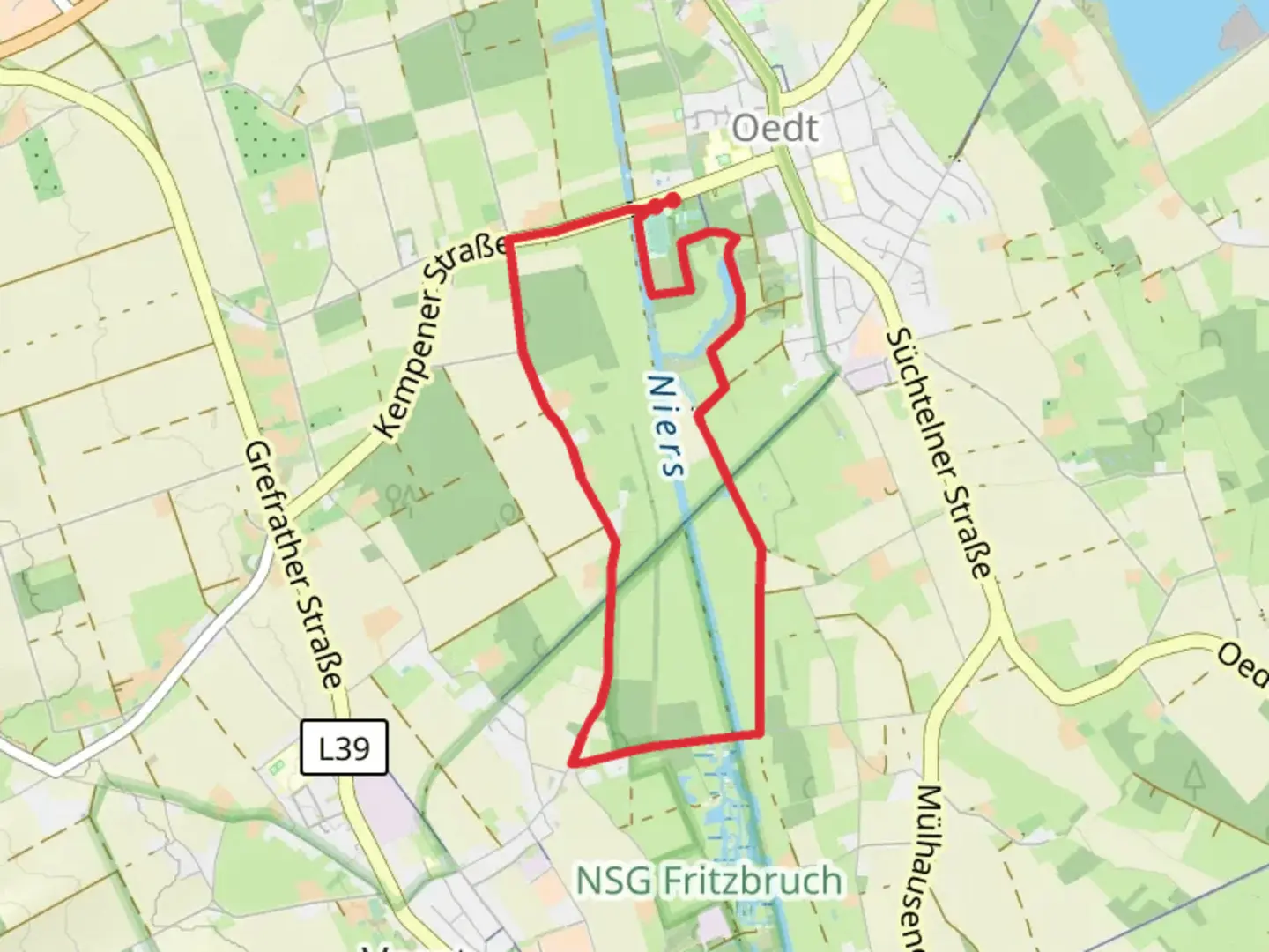 An image depicting the trail Rundweg A2 Burg Uda and its surrounding area.