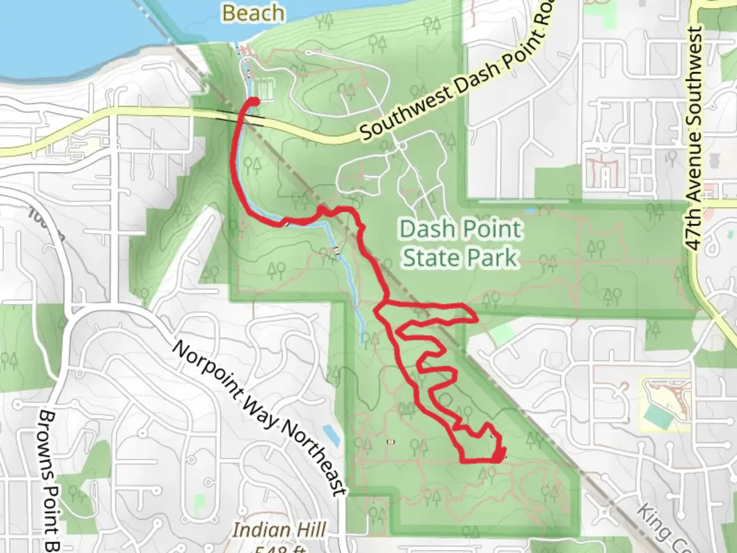 An image depicting the trail Heart Attack Hill and LogJam Loop and its surrounding area.