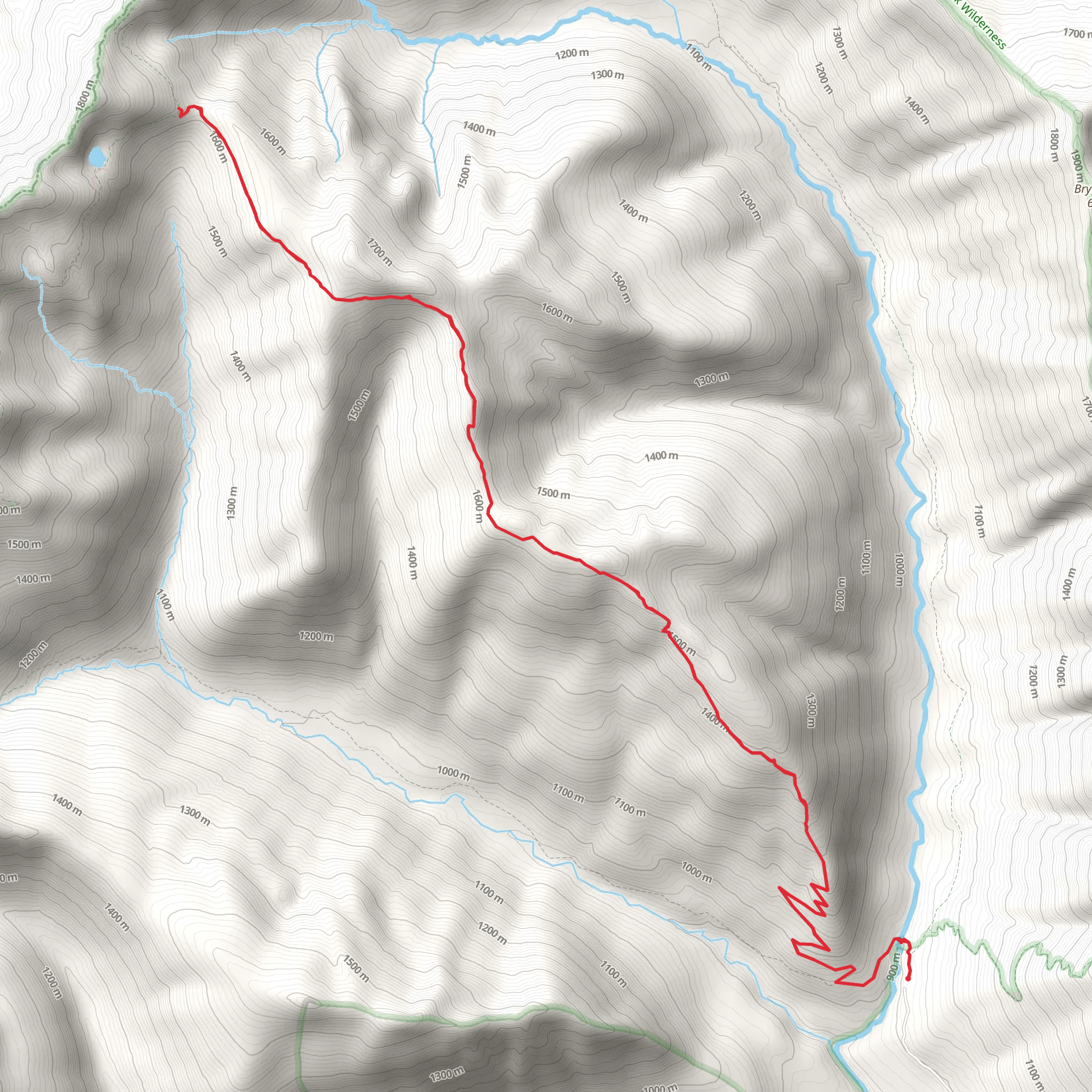 Cady Ridge Trail mobile static map