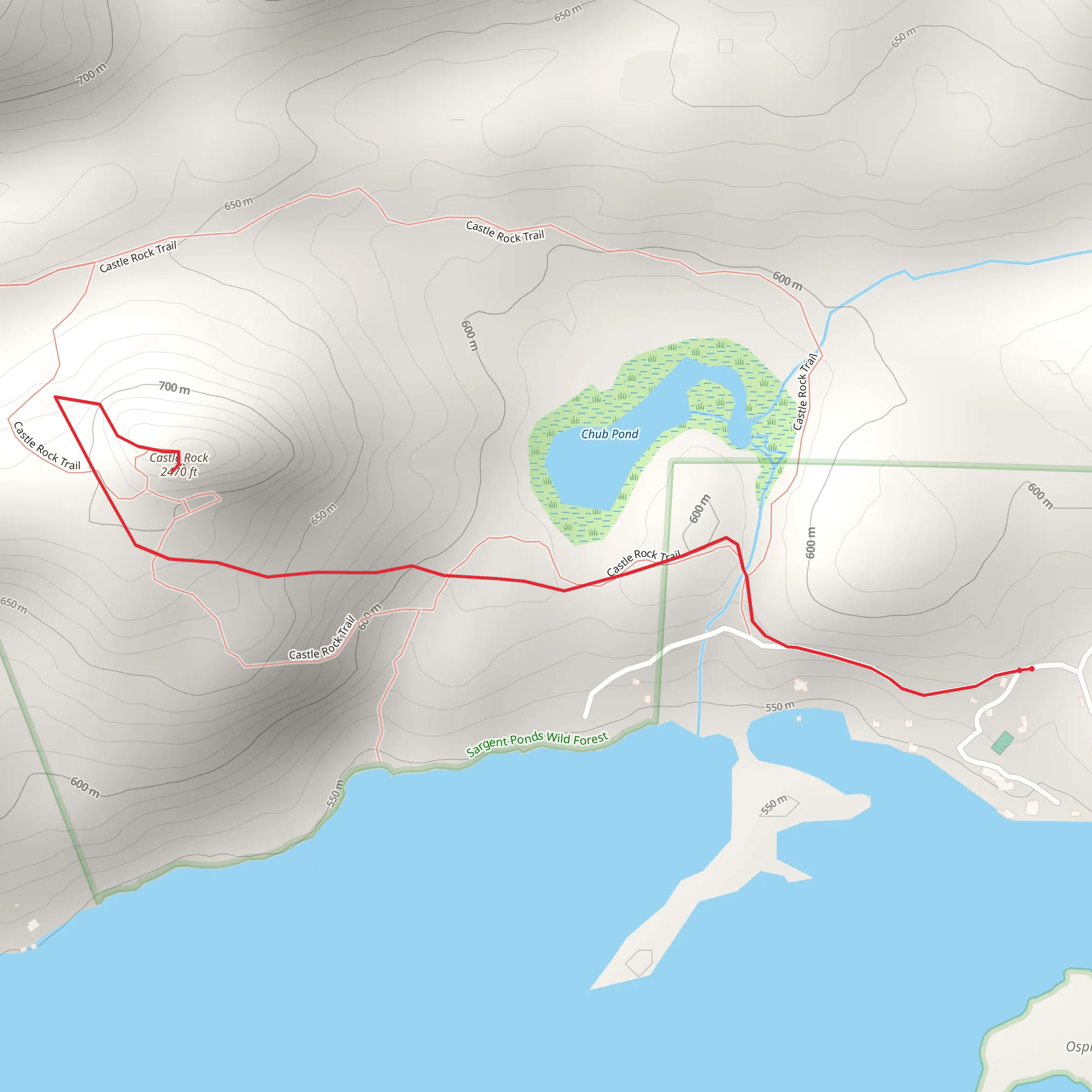 Castle Rock Trail mobile static map