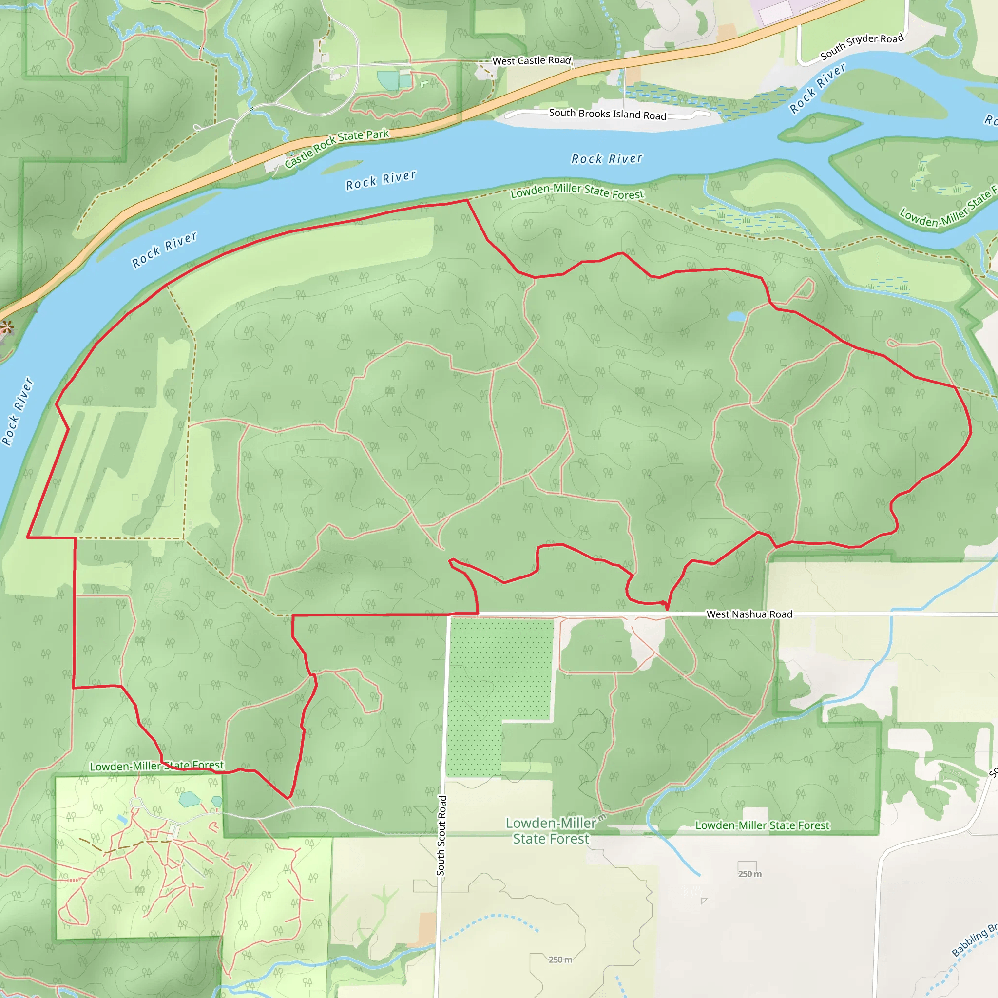 West Nashua Road Loop mobile static map