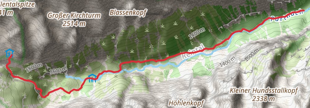 Zugspitze via Hausberg stage 2 Map