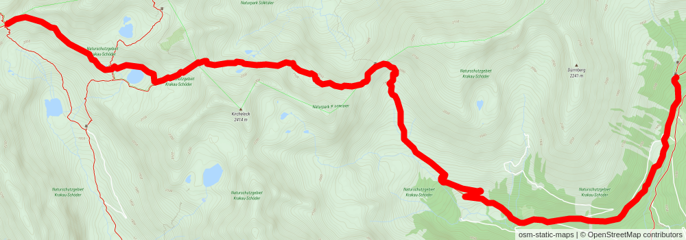 Schladminger Tauern High Trail stage 6 Map