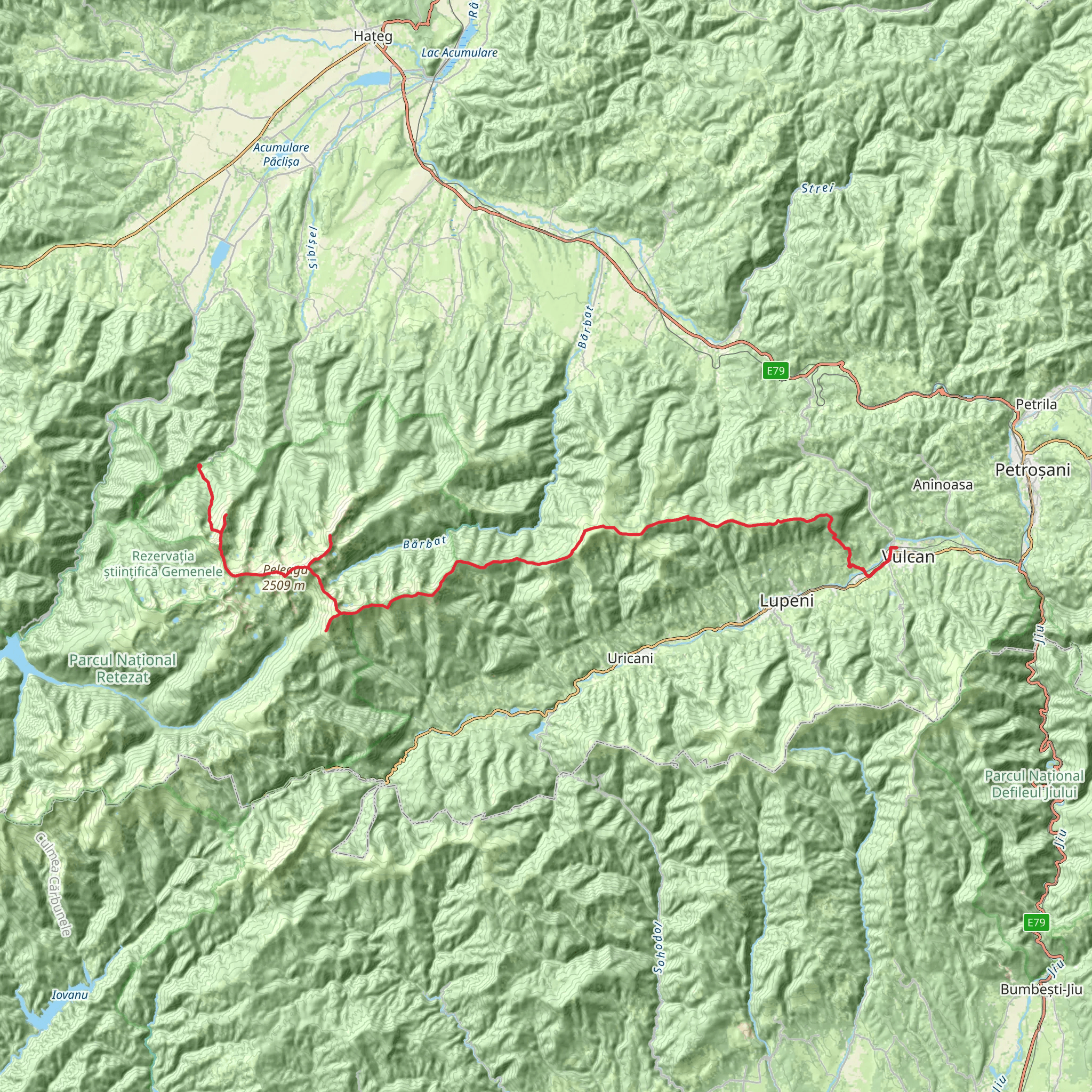 The Retezat mobile static map