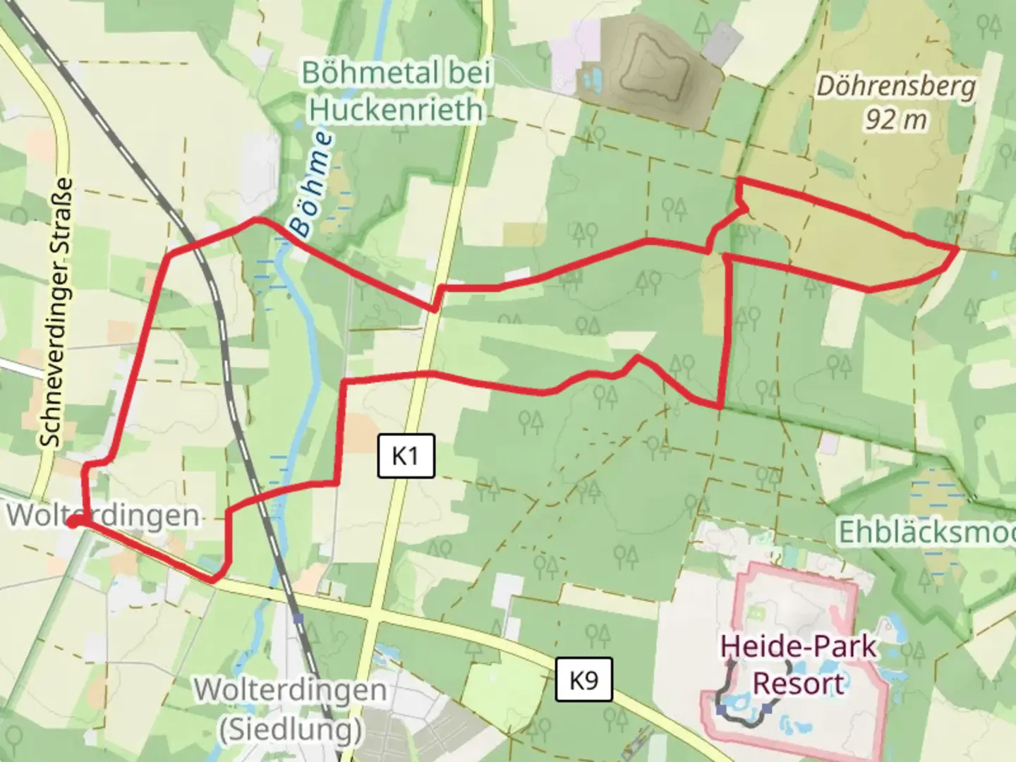 An image depicting the trail Freudenthalweg Loop and its surrounding area.
