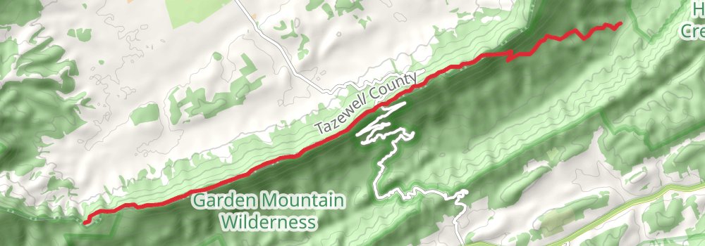 Appalachian Trail Section Hike - Bland to Damascus stage 2 Map