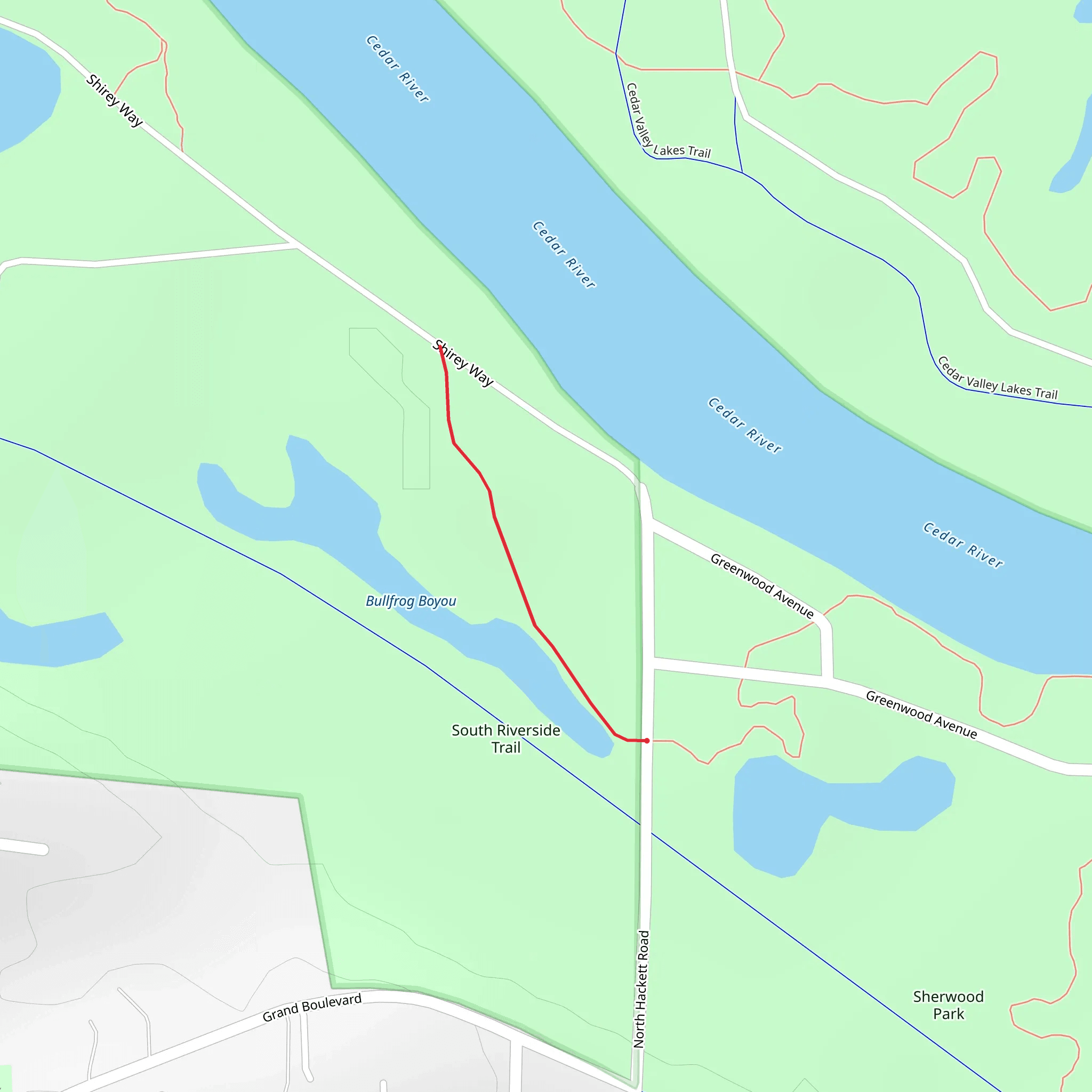 North Hackett Road mobile static map