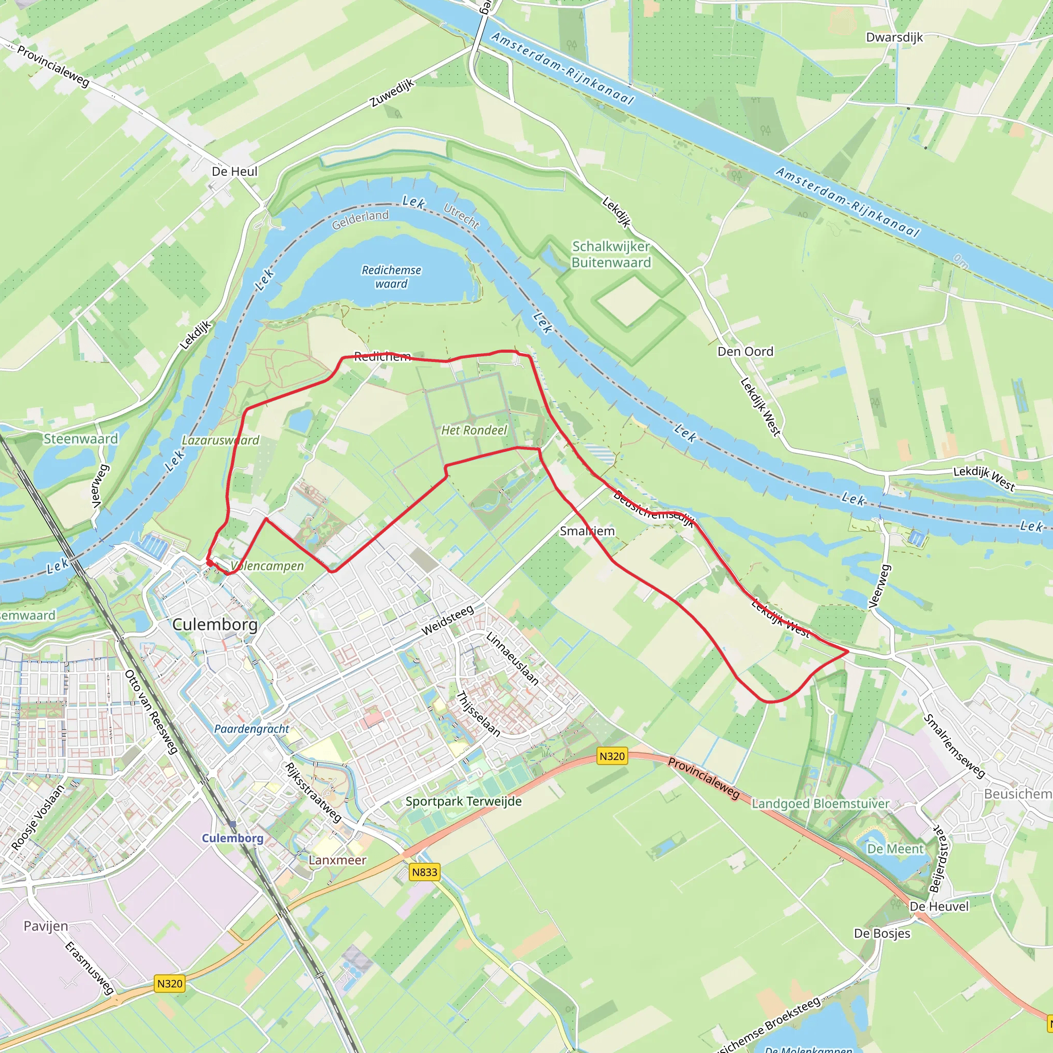 Polder Redichem and De Geer Loop mobile static map