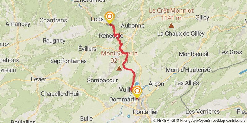 Via Francigena - France stage 48 Map
