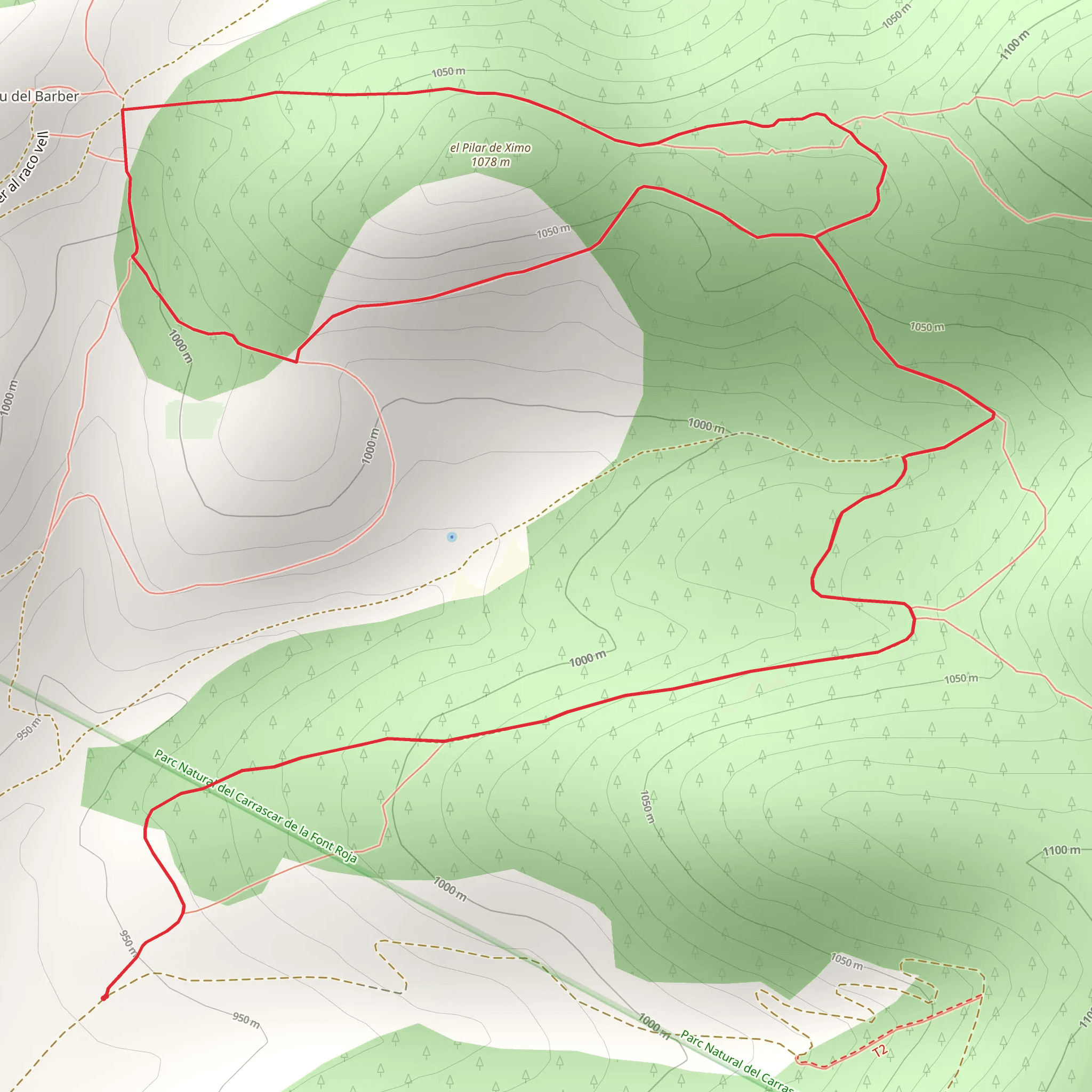 Alternative Camí dels Geladors PR CV 127-1 mobile static map