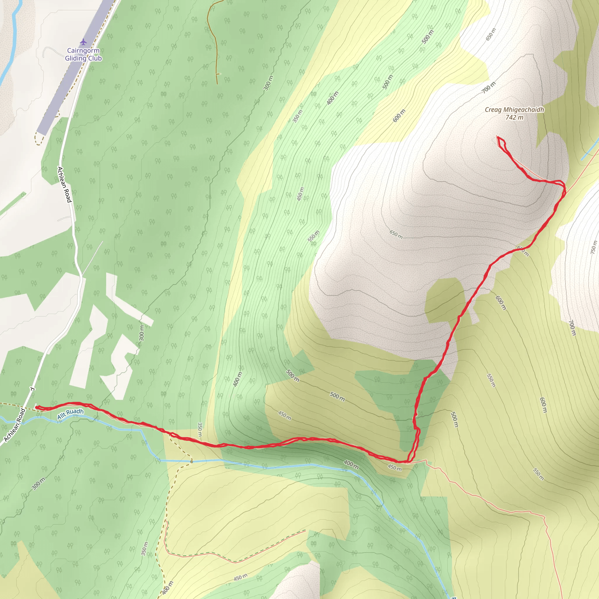 Creag Mhigeachaidh mobile static map